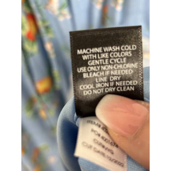 Torrid Orange Grovw Women’s Maxi Dress Sz 2 Blue Oranges Summer Vacation Resort - Picture 13 of 15